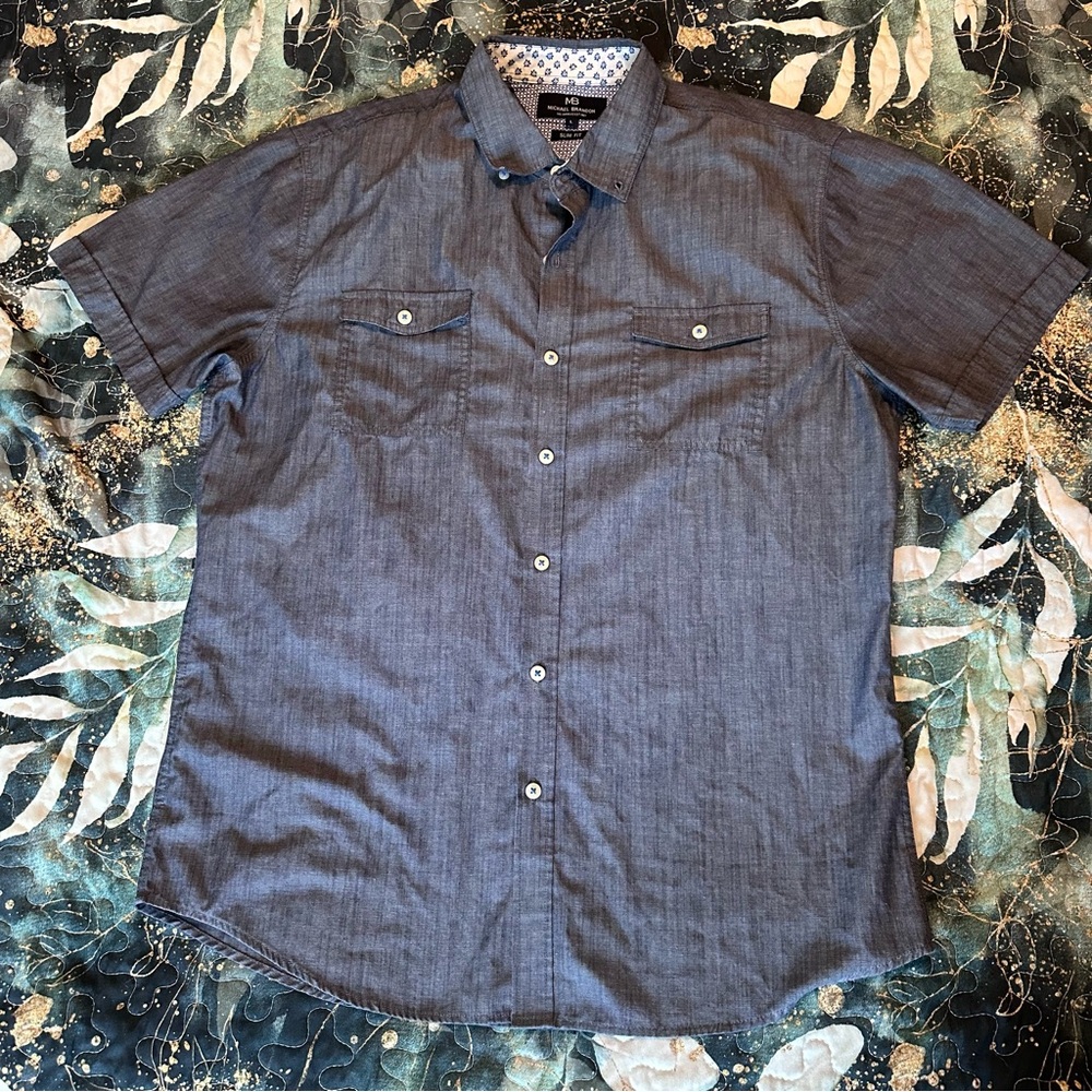 3 Items 15$! Men's Blue Button Down Shirt